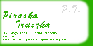 piroska truszka business card